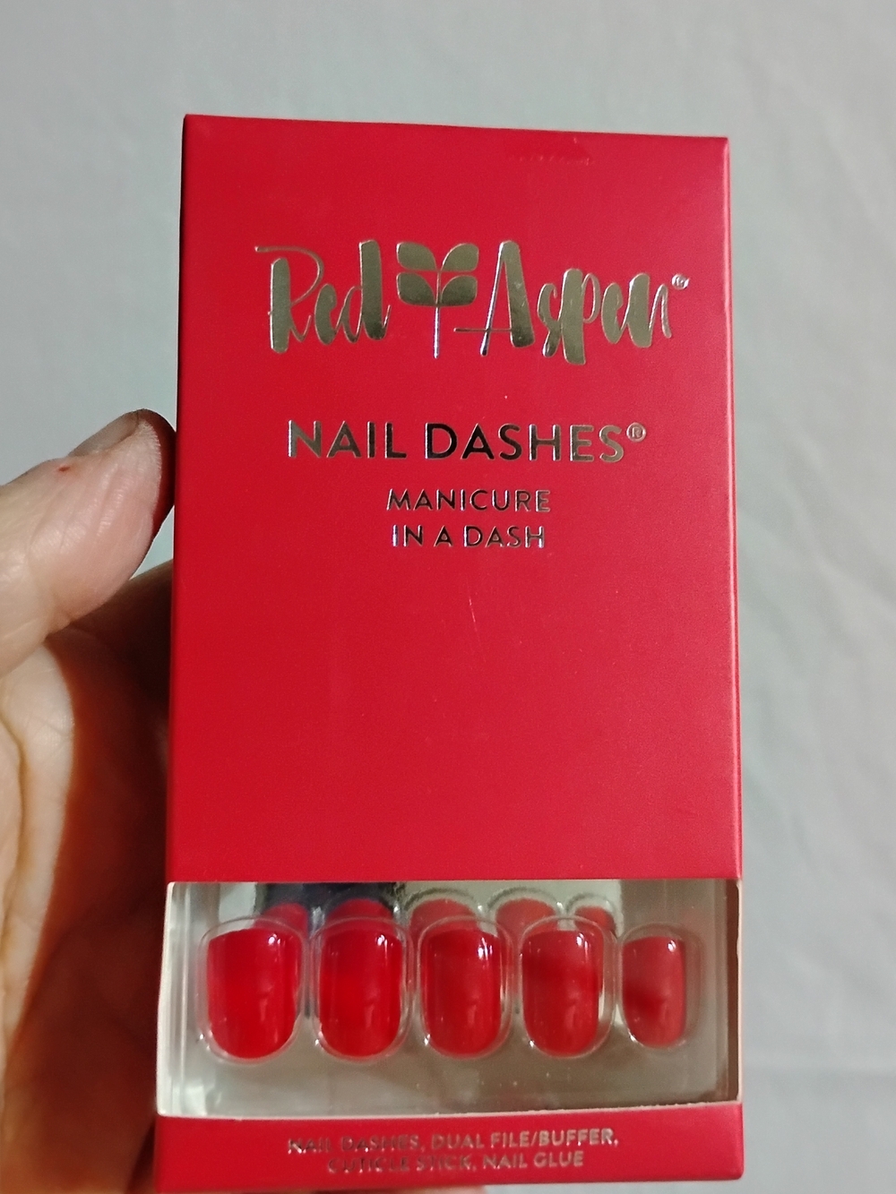 Red Aspen Nail Dashes Press-On Manicure Tulips For Tiffani NEW